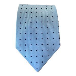 FRANCO BASSI Blue Geometric Silk Tie Made In Italy 60"-3.3/4" EX COND